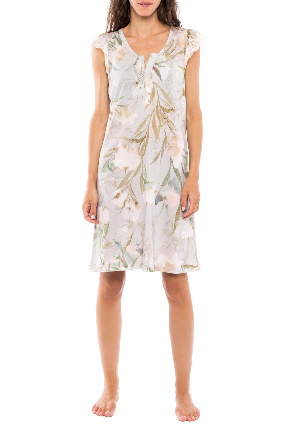 Pink Label - Nightgown Grey Blossom
