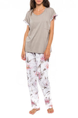 Pink Label - Pyjama Long Pants  Pink Flower