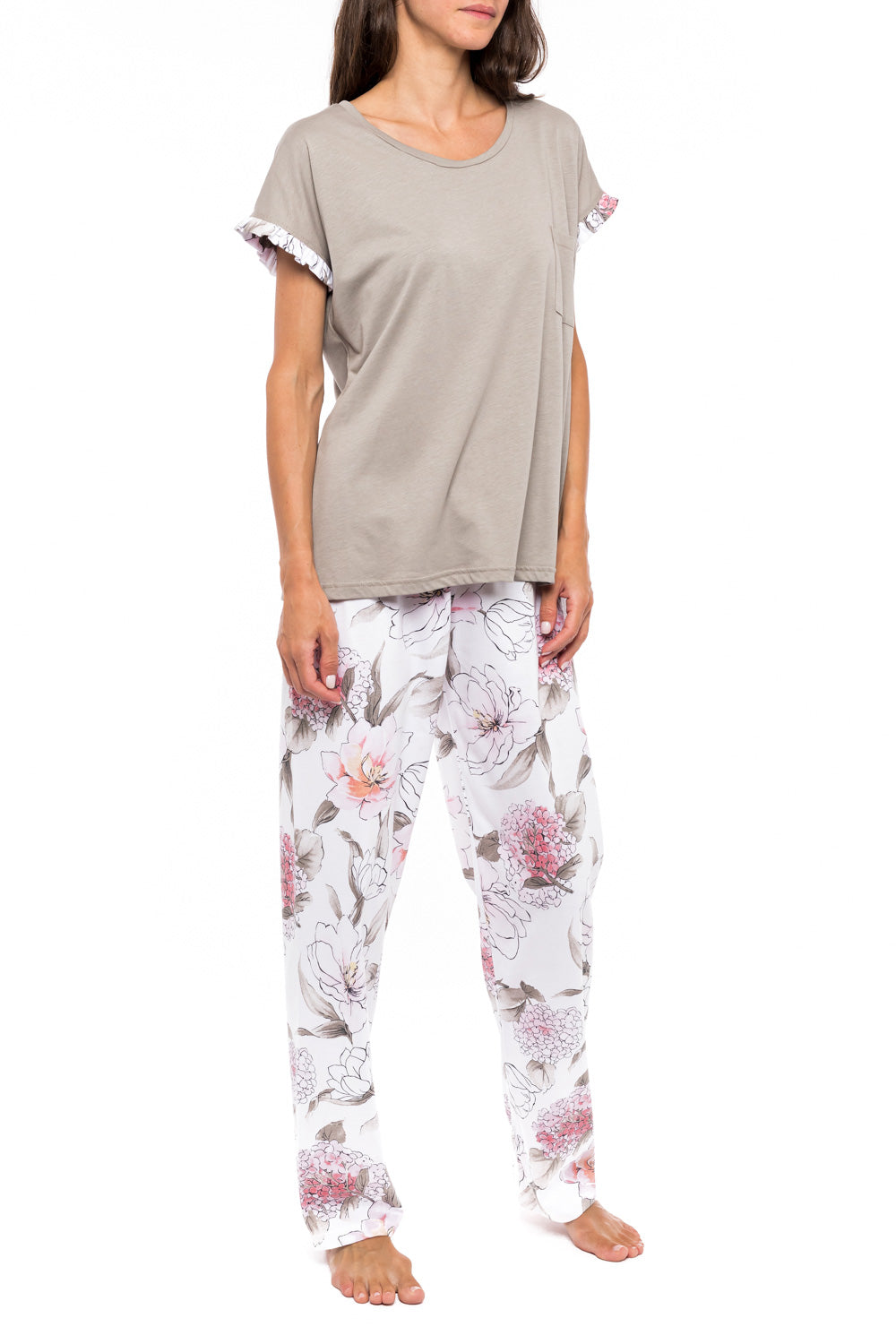 Pink Label - Pyjama Long Pants  Pink Flower