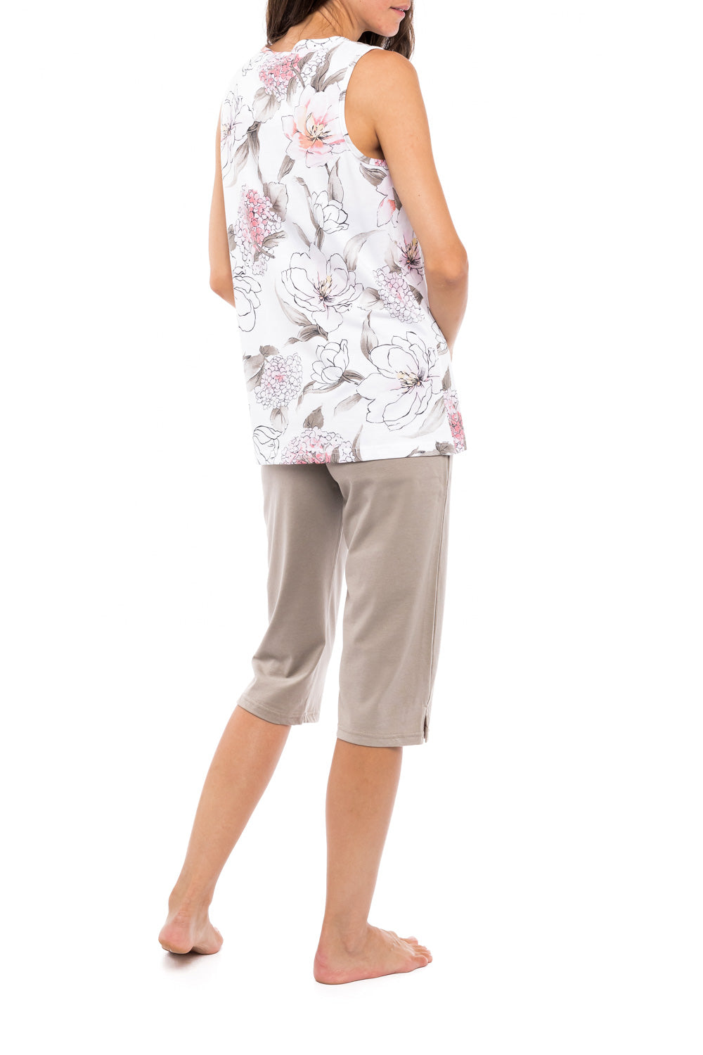 Pink Label - Pyjama Capri Pink Flower