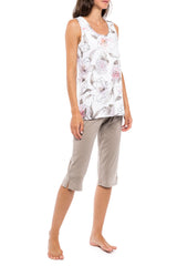 Pink Label - Pyjama Capri Pink Flower