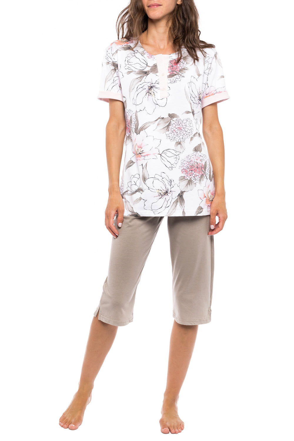 Pink Label - Pyjama Capri Pink Flower
