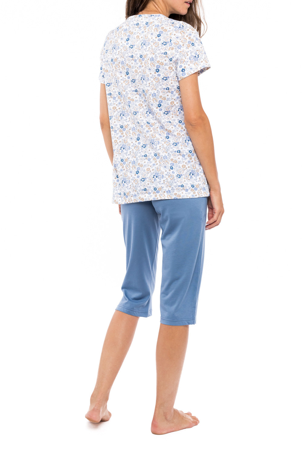 Pink Label - Pyjamas Capri Blue Flower