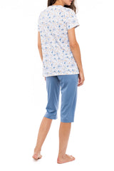 Pink Label - Pyjamas Capri Blue Flower
