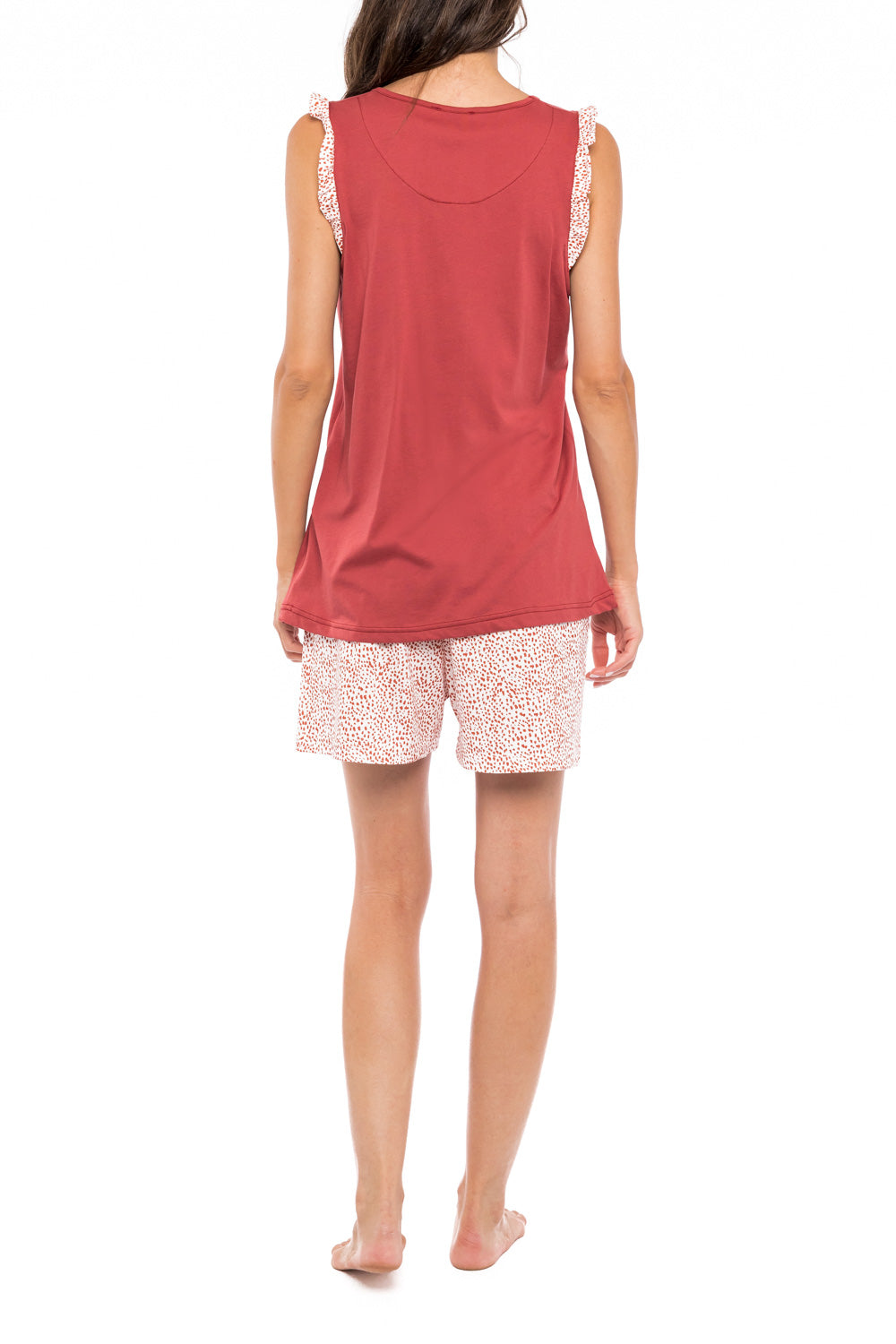 Pink Label - Pyjamas Shorts Red Berry
