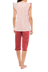 Pink Label - Pyjamas Capri Red Berry