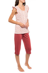 Pink Label - Pyjamas Capri Red Berry