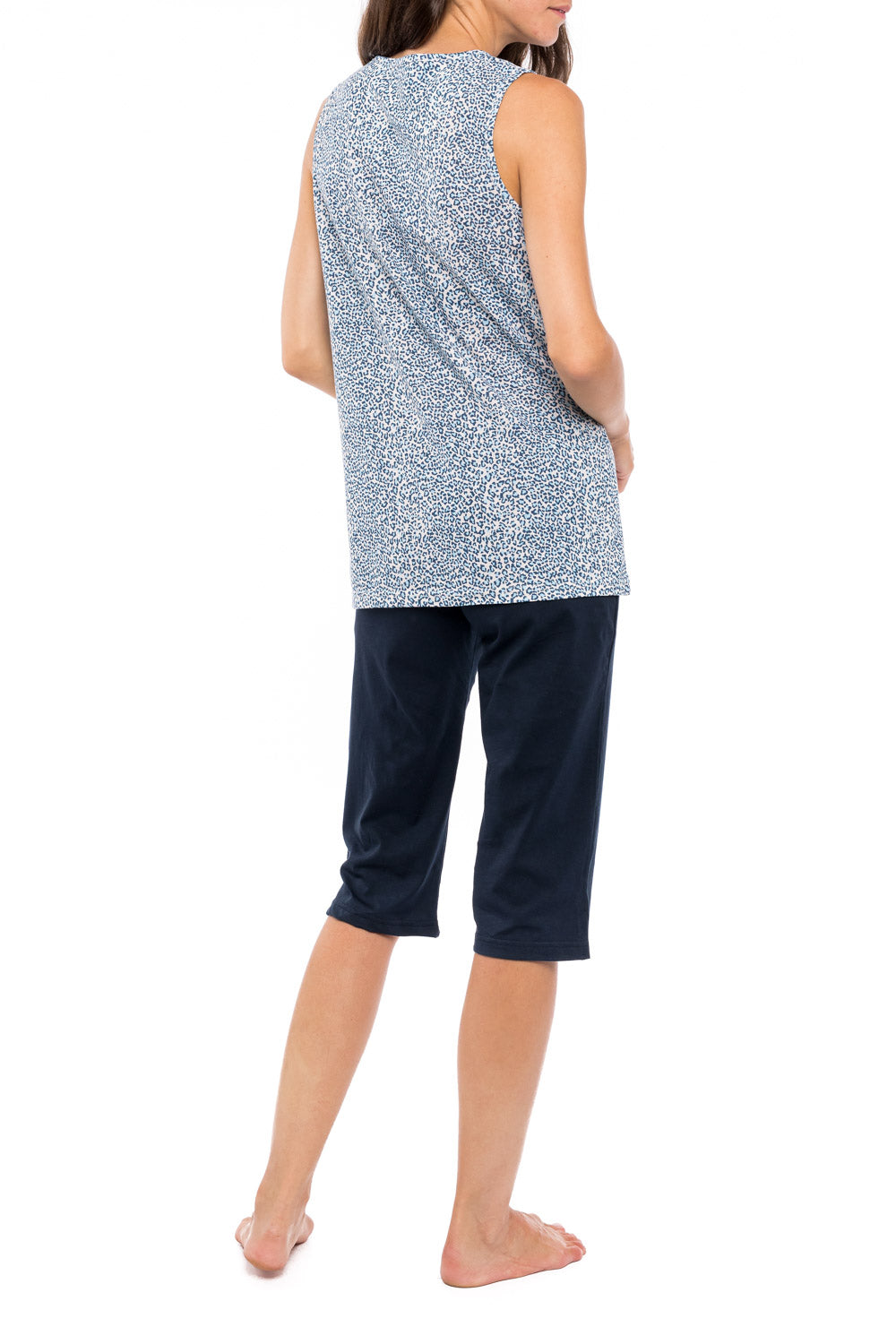 Pink Label - Pyjama Capri Blue Leo