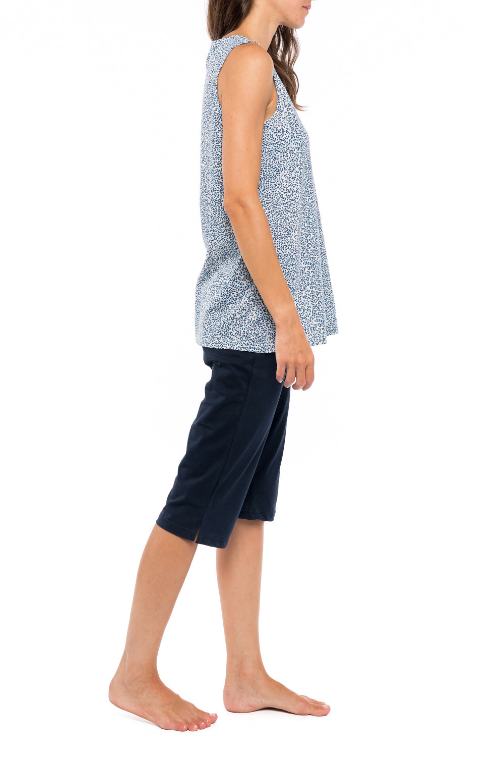 Pink Label - Pyjama Capri Blue Leo