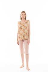 Pink Label - Pyjama Capri Pal Flower