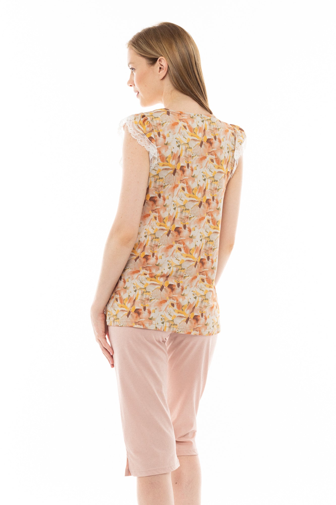 Pink Label - Pyjama Capri Pal Flower