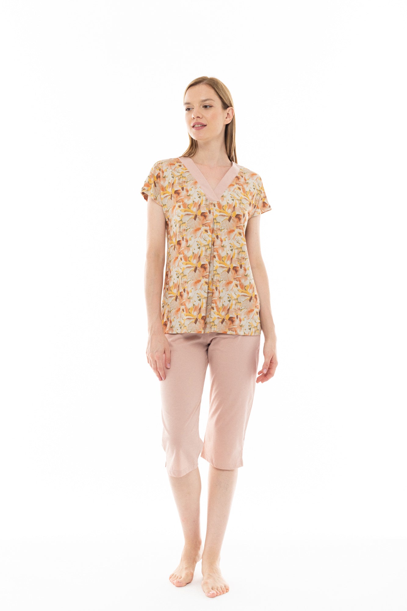 Pink Label - Pyjama Capri Pal Flower