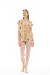 Pink Label - Pyjama Capri Pal Flower