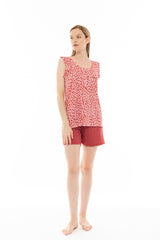 Pink Label - Pyjama Shorts Pink Leo