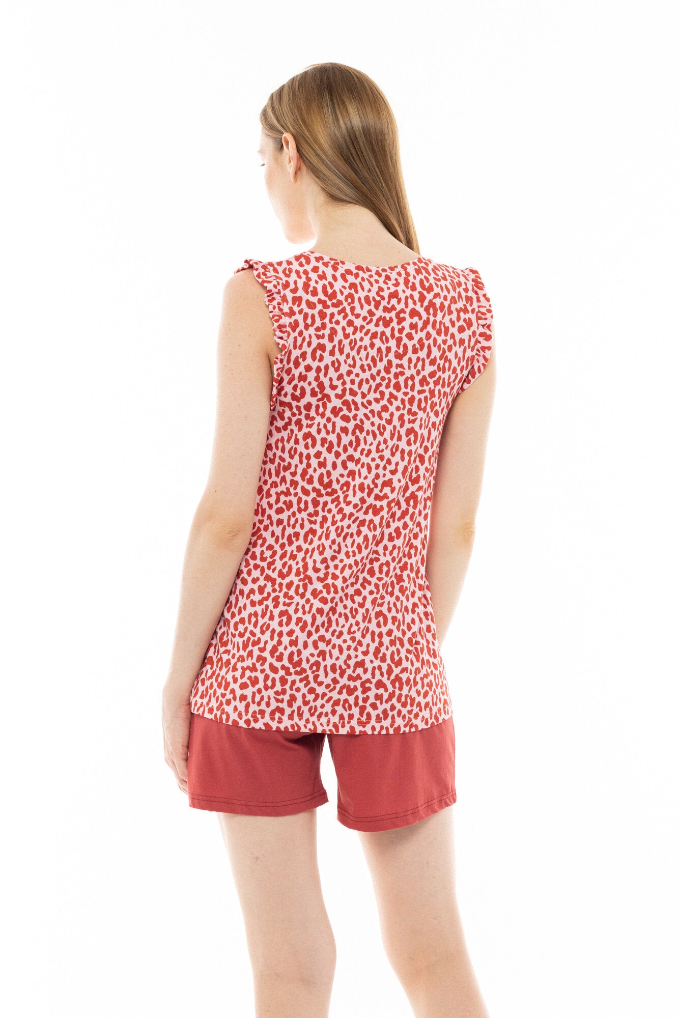 Pink Label - Pyjama Shorts Pink Leo