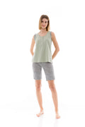 Pink Label - Pyjama Shorts Aqua Flower