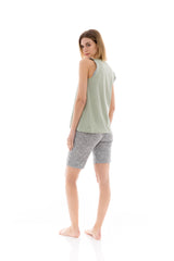 Pink Label - Pyjama Shorts Aqua Flower