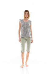Pink Label - Pyjama Capri Aqua Flower