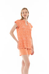 Pink Label - Pyjama Shorts Orange Leo