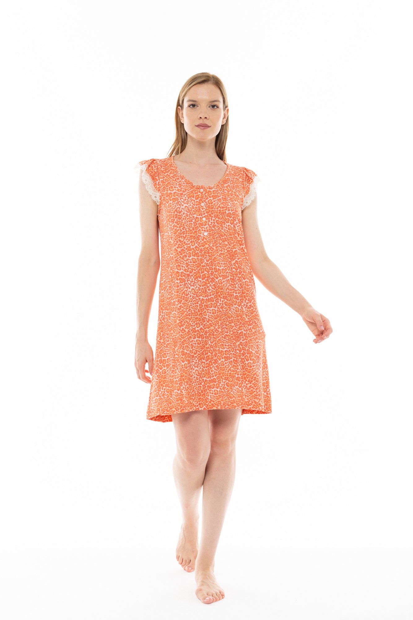 Pink Label - Nightgown Orange Leo