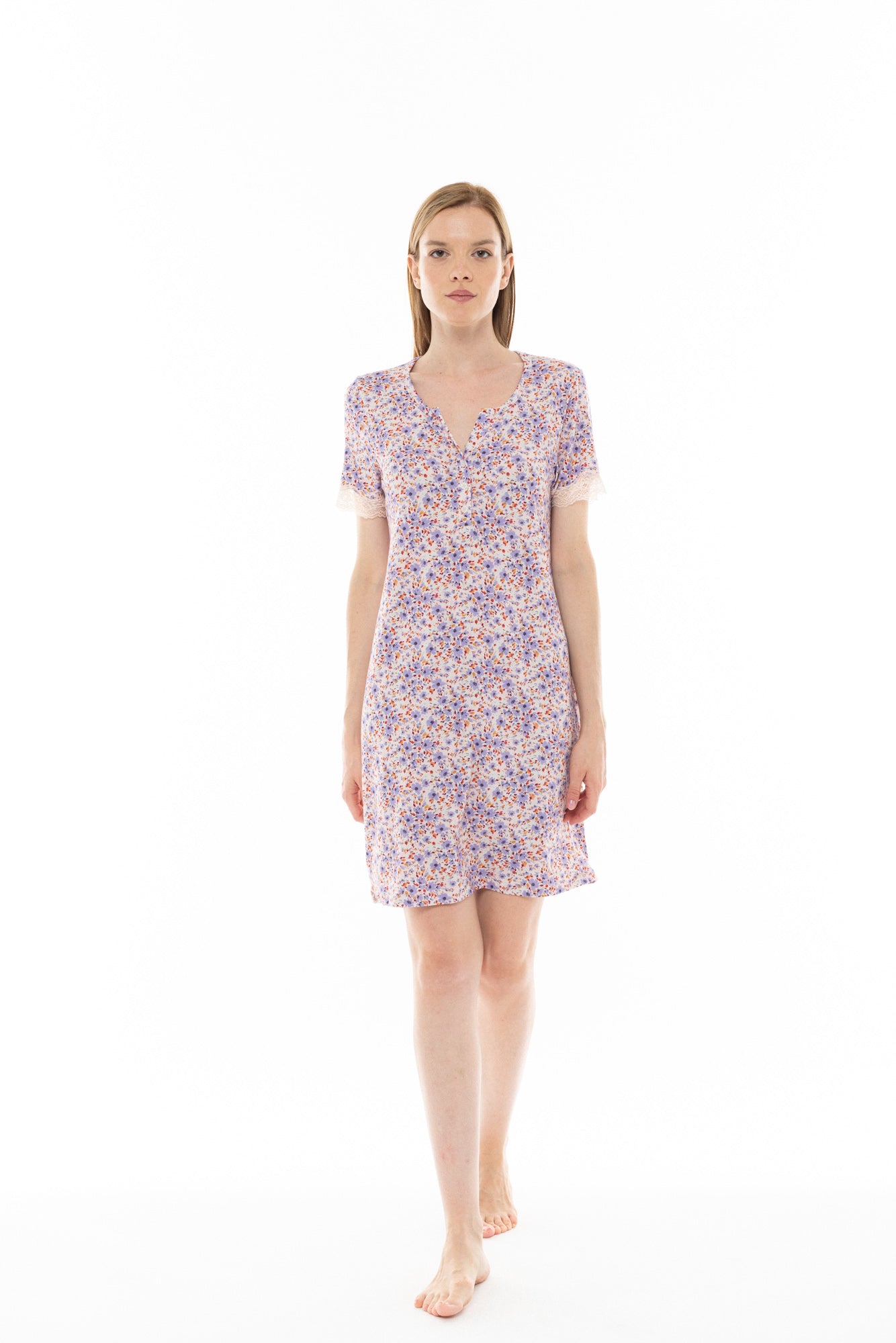 Pink Label - Nightgown Violete Flower