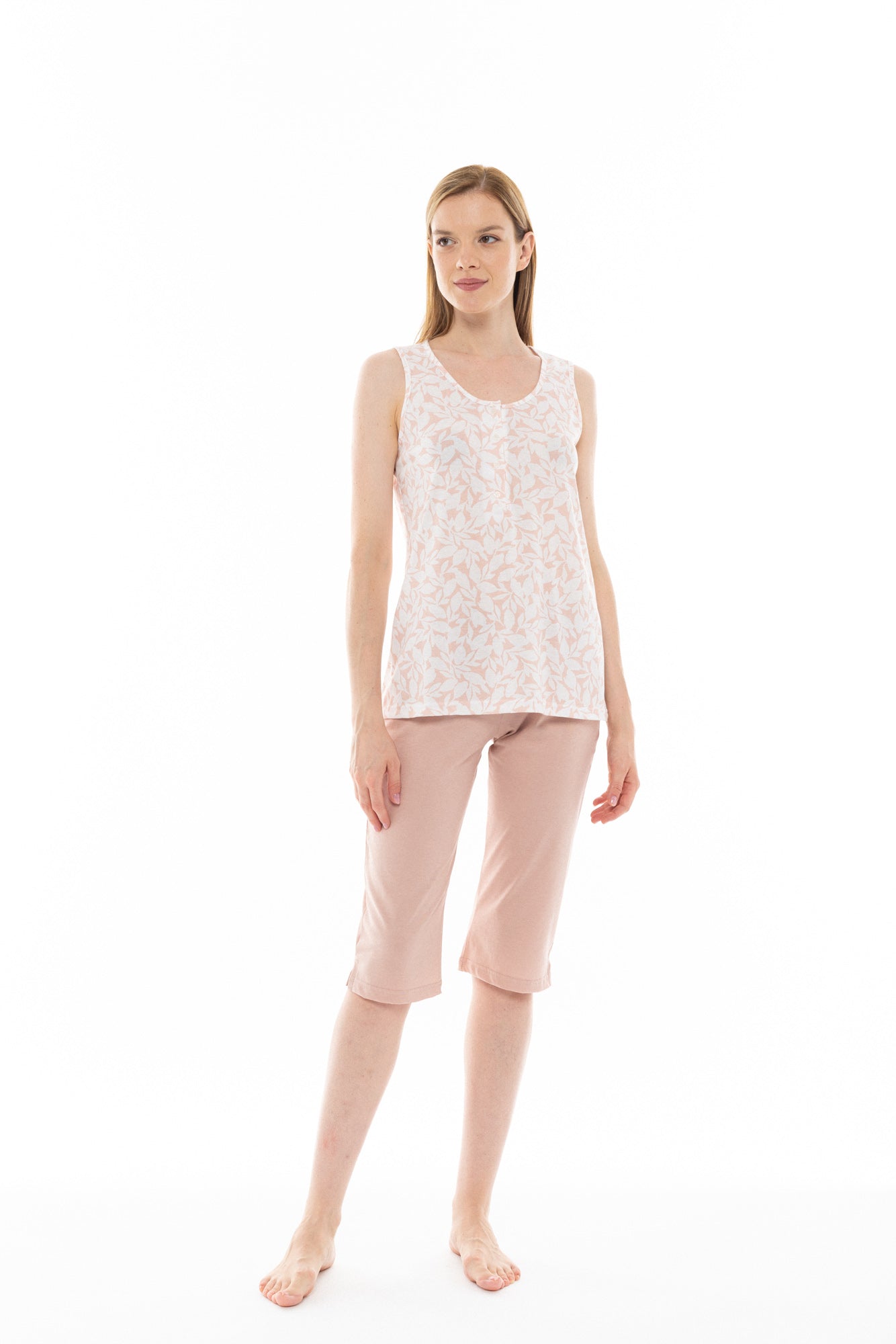 Pink Label - Pyjama Capri Pink Flower