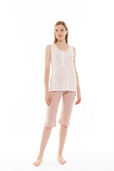 Pink Label - Pyjama Capri Pink Flower