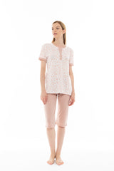 Pink Label - Pyjama Capri Pink Flower