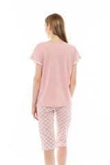 Pink Label - Pyjama Capri Pink Geo