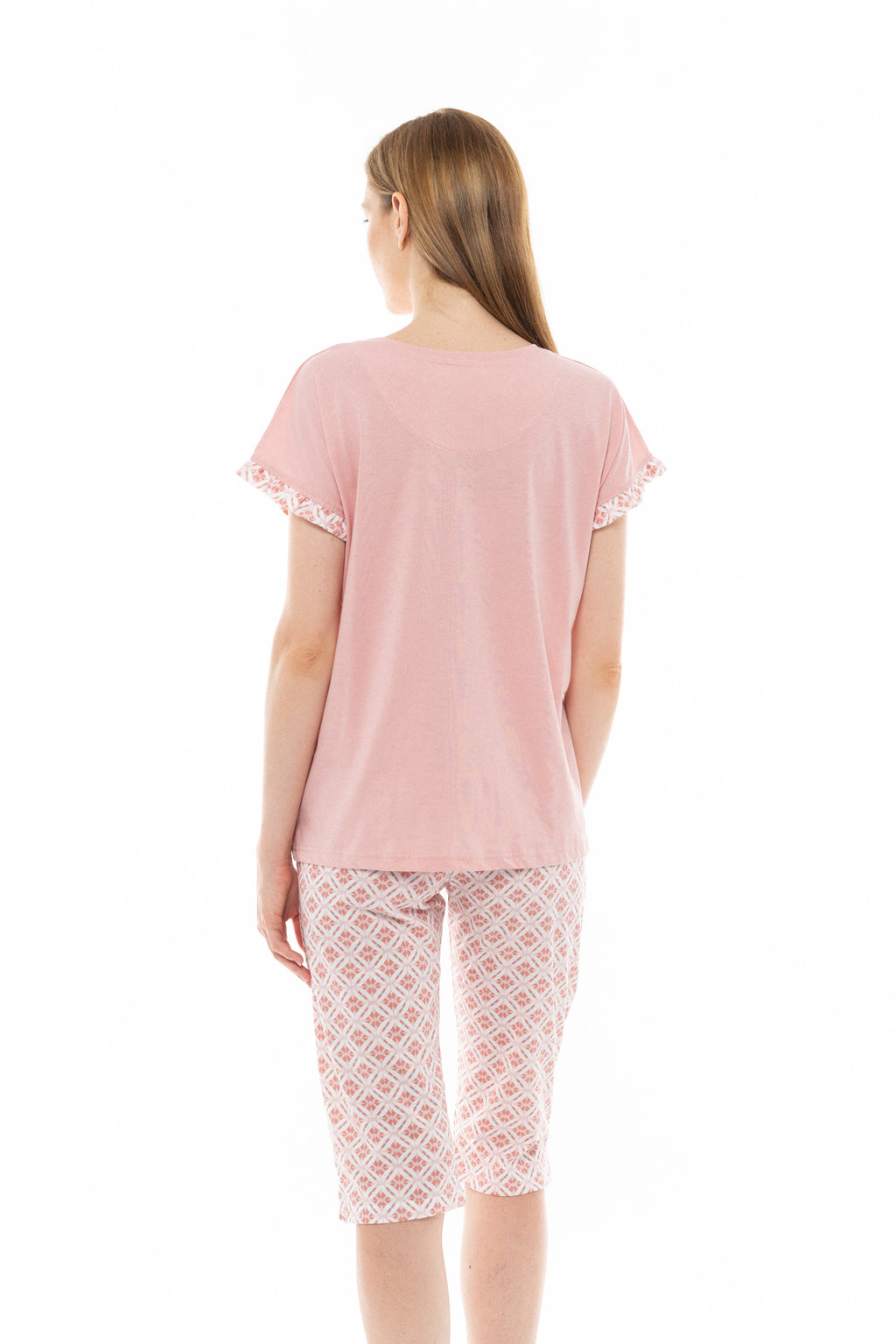 Pink Label - Pyjama Capri Pink Geo