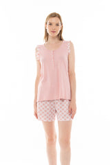 Pink Label - Pyjama Capri Pink Geo
