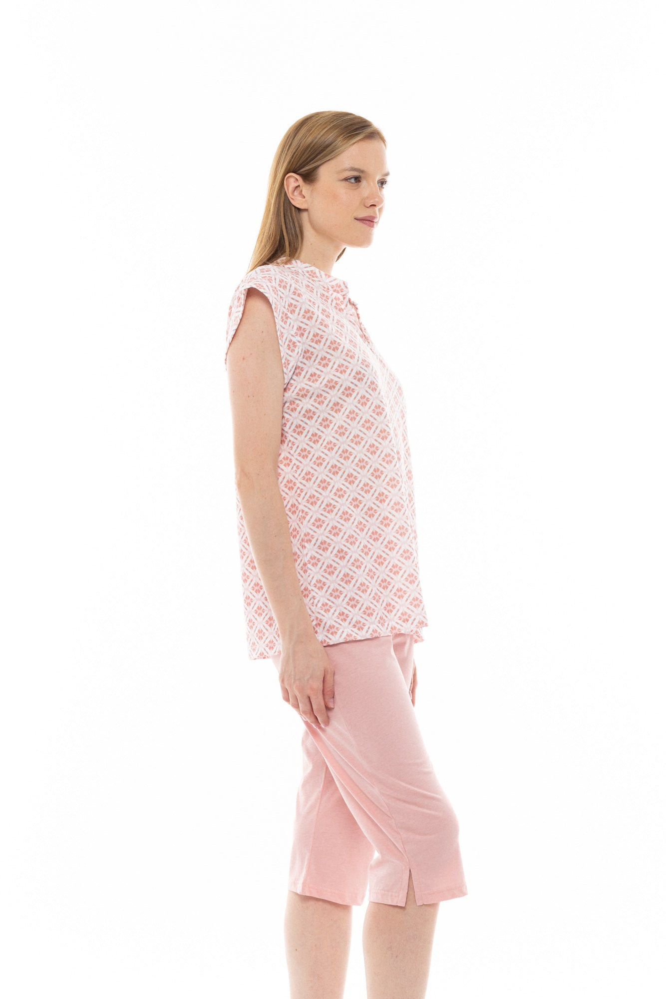 Pink Label - Pyjama Capri Pink Geo
