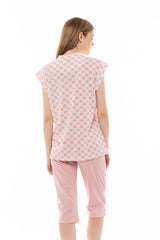 Pink Label - Pyjama Capri Pink Geo