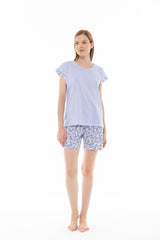 Pink Label - Pyjama Blue Flower Stripe