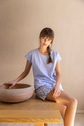 Pink Label - Pyjama Blue Flower Stripe