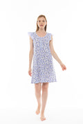 Pink Label - Nightgown Blue Flower Stripe