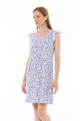 Pink Label - Nightgown Blue Flower Stripe