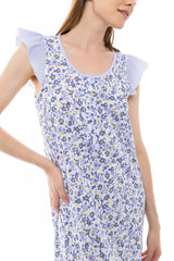 Pink Label - Nightgown Blue Flower Stripe