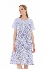 Pink Label - Nightgown Classic Blue Flower Stripe