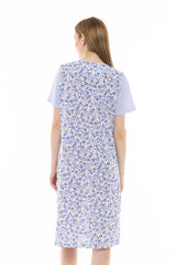 Pink Label - Nightgown Classic Blue Flower Stripe
