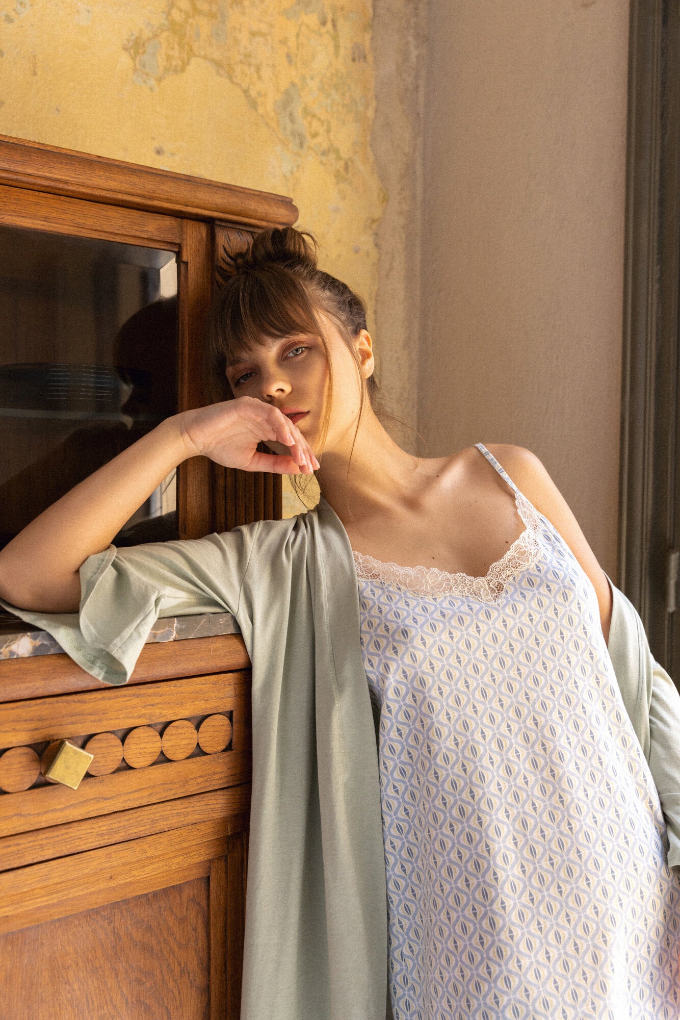 Pink Label - Nightgown Aqua Geo