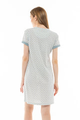 Pink Label - Nightgown Aqua Geo