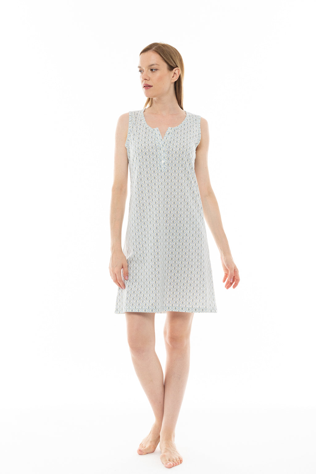 Pink Label - Nightgown Aqua Geo