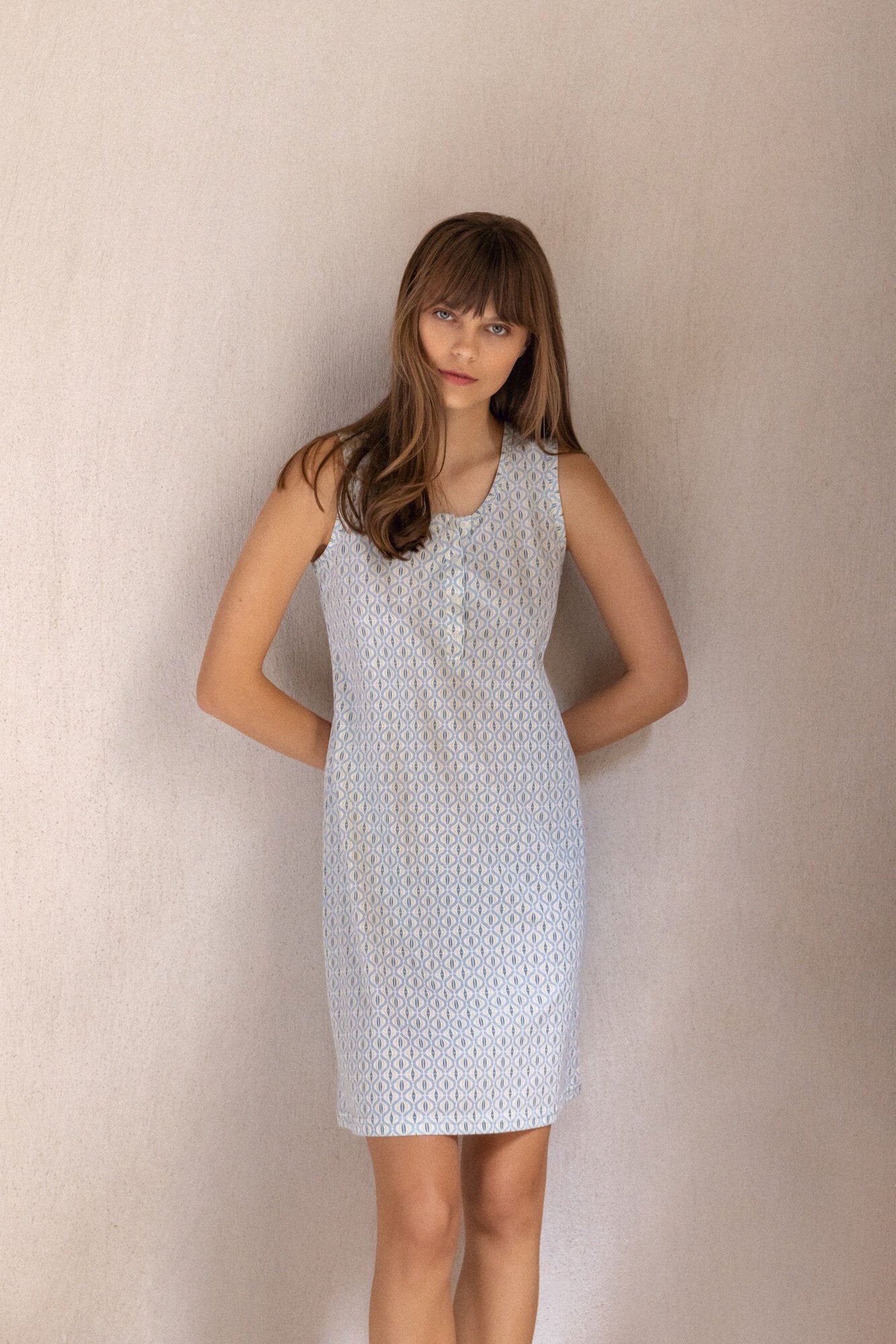 Pink Label - Nightgown Aqua Geo