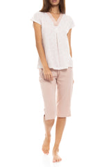 Pink Label - Pyjama Capri V Romantic Flower