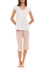 Pink Label - Pyjama Capri Romantic Flower