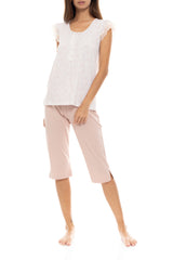 Pink Label - Pyjama Capri Romantic Flower