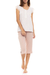 Pink Label - Pyjama Capri Romantic Flower