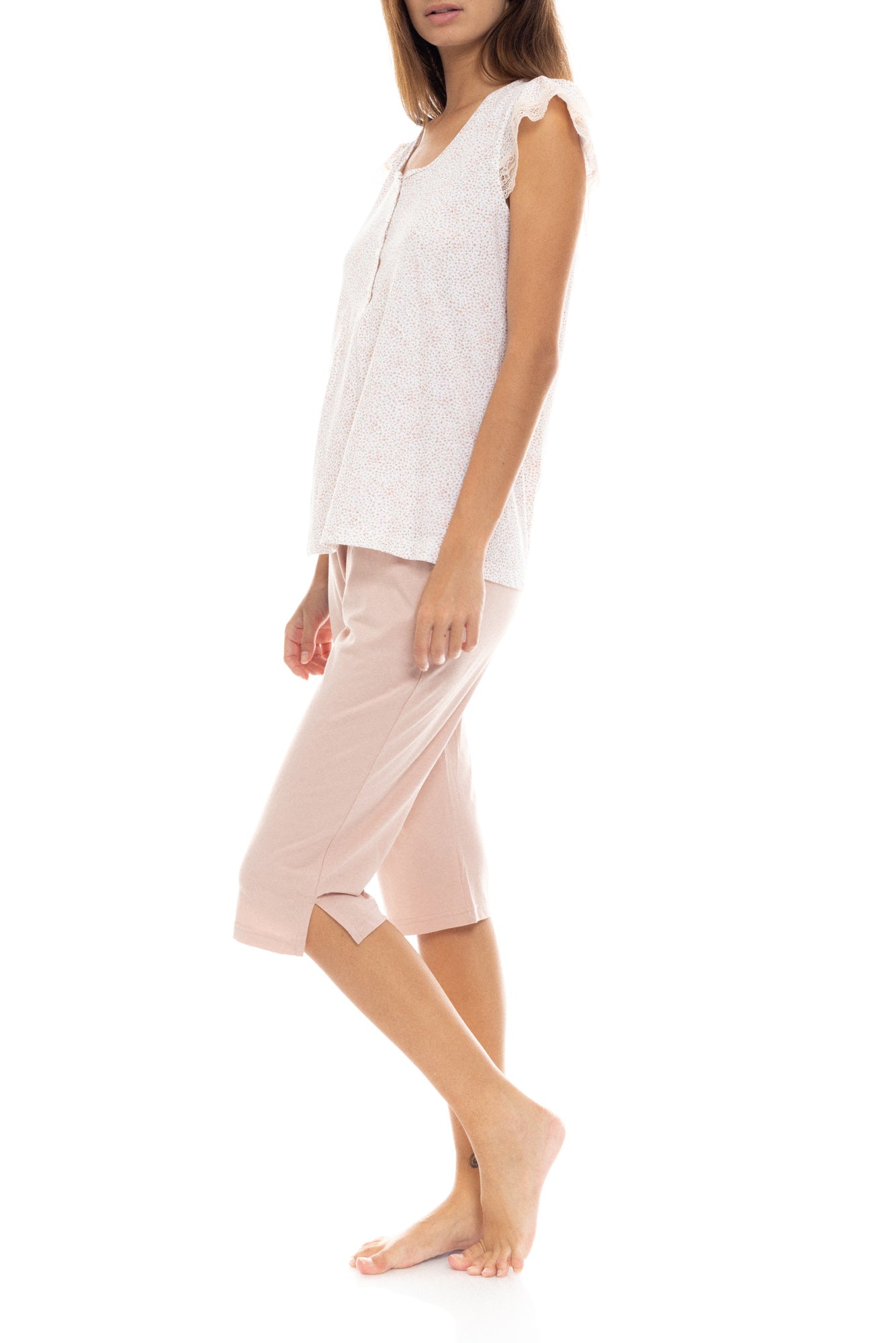 Pink Label - Pyjama Capri Romantic Flower