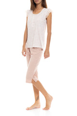 Pink Label - Pyjama Capri Romantic Flower